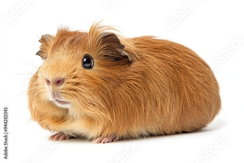 Wallpaper Mural Long Hair Guinea Pig. Peruvian Rodent and Pet with Luxurious Brown Fur Torontodigital.ca
