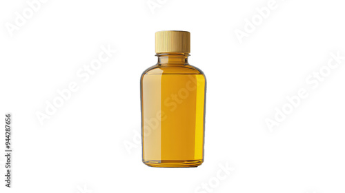  3D plain mockup of a Hair Oil Bottle on transparency background PNG