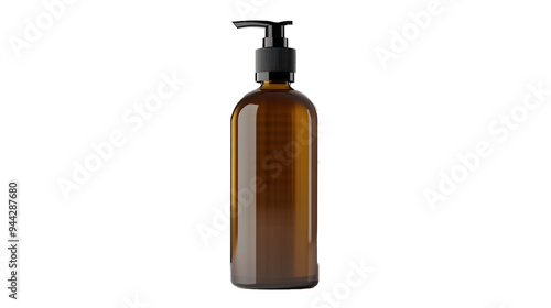  3D plain mockup of a Hair Oil Bottle on transparency background PNG