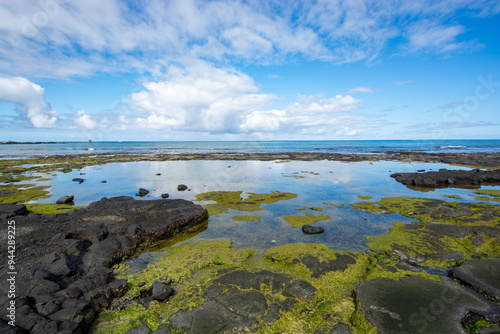 Fishing ponds at Kaloko-Honokohau National Historic Park at Kailua-Kona on the Big Island in Hawaii