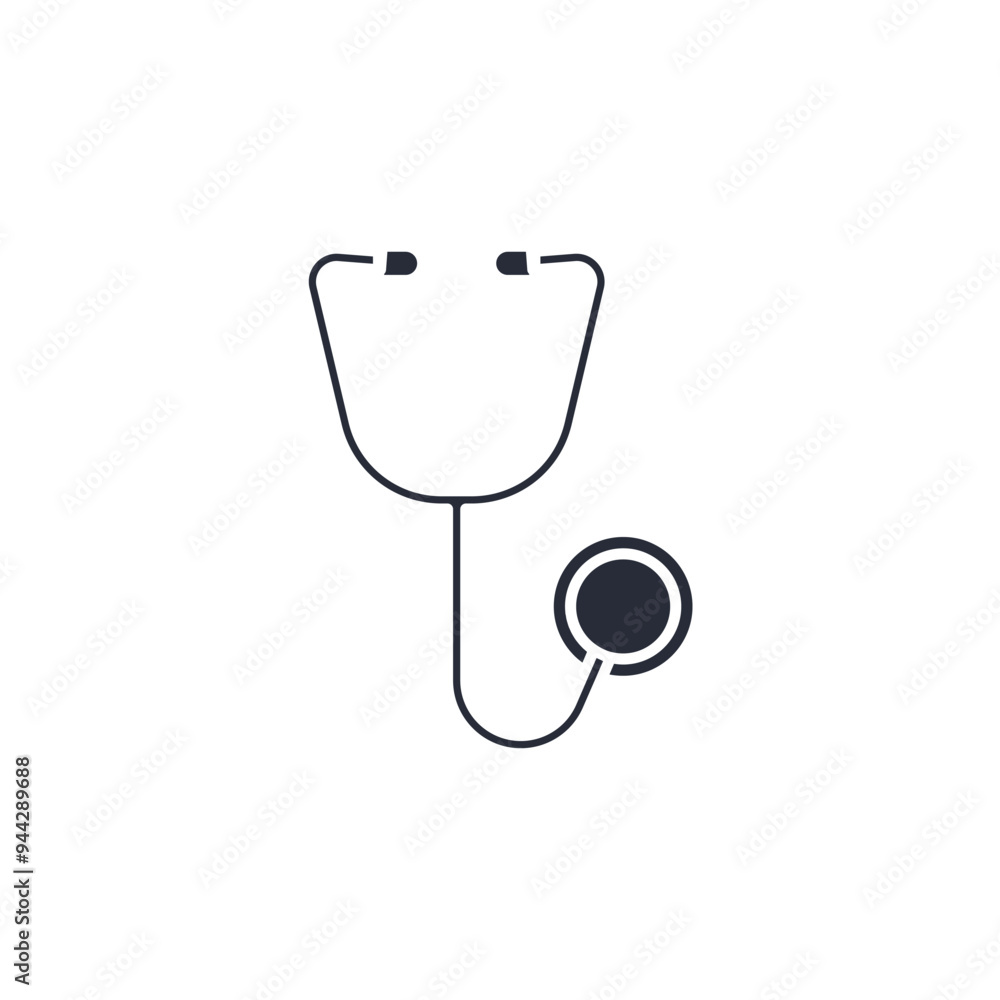Stethoscope icon vector illustration. Stethoscope symbol isolated on white background Stethoscope icon vector illustration. Stethoscope symbol isolated on white background