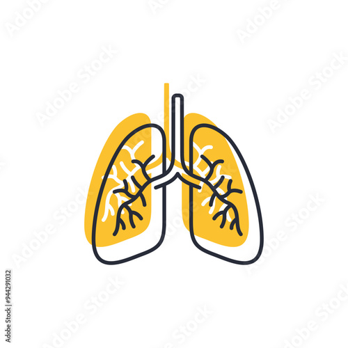 lungs icon vector illustration. lungs symbol isolated on white background