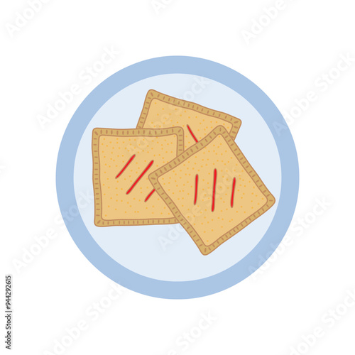 cherry hand pies icon Cartoon Vector illustration Isolated on White Background