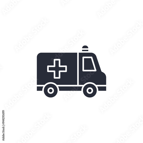 Wallpaper Mural ambulance icon vector illustration. ambulance symbol isolated on white background Torontodigital.ca