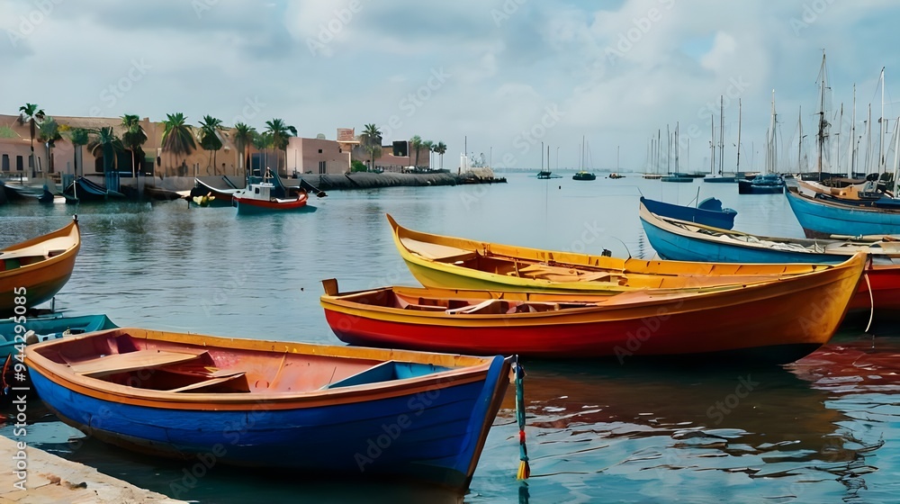 Fototapeta premium boats in the harbor