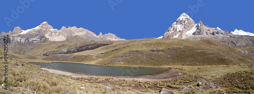 Panorama: Cordillera Huayhuash - Nevada Jurau and Trapecio photo