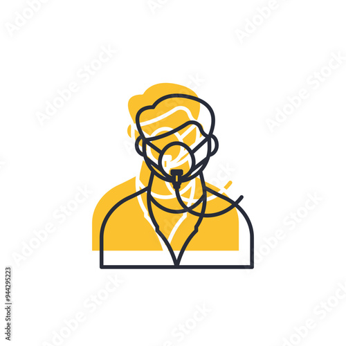 oxygen mask icon vector illustration. oxygen mask symbol isolated on white background