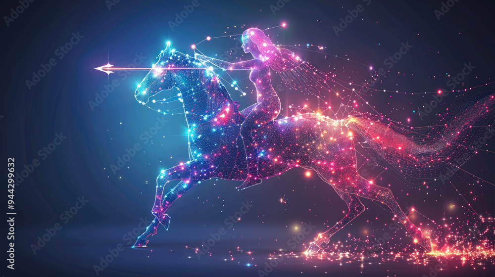 Sagittarius Centaur Archer in Starry Cosmos
Sagittarius Centaur Archer in Starry Cosmos