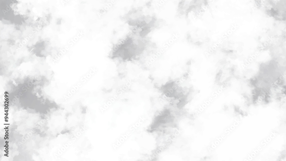Obraz premium White cloud isolated on black background,Textured smoke,brush effect, 