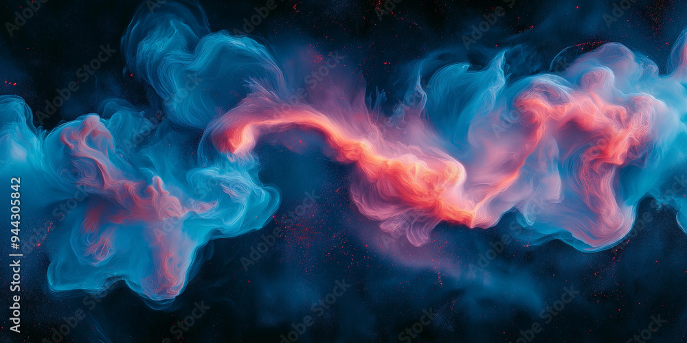 A colorful space with a blue and red swirl A colorful space with a blue and red swirl