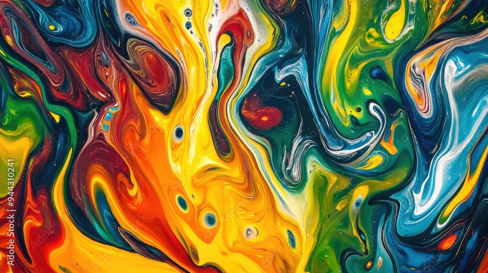 Vibrant swirls of color in dynamic patterns Vibrant swirls of color in dynamic patterns