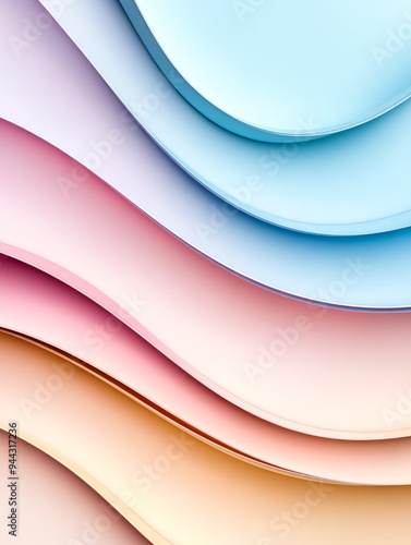 Serene Pastel Layered Composition