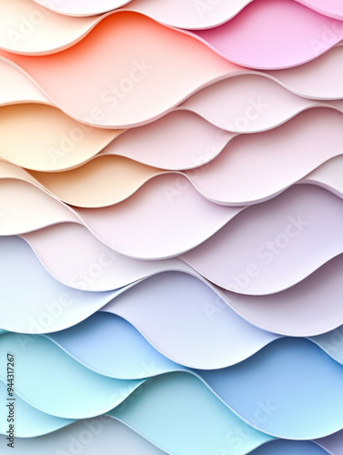 Wavy Pastel Layers in Harmony