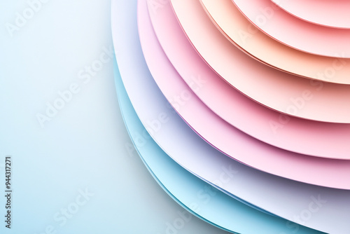 Pastel-Colored Paper Layers
