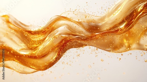 Golden Liquid Flowing