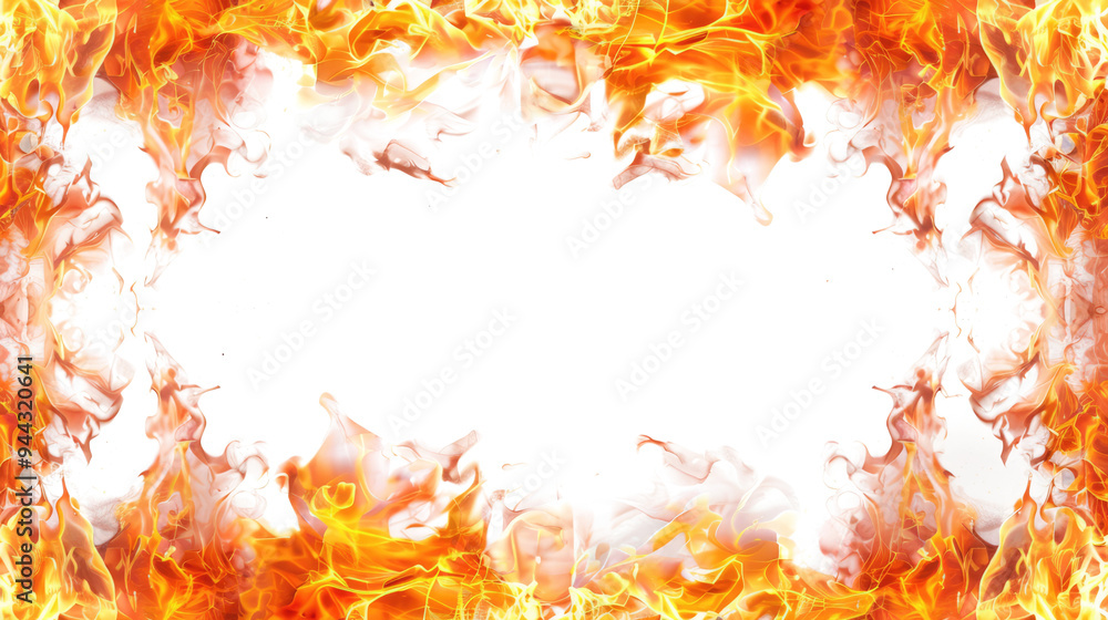 burning fire frame border with empty center isolated on white or transparent png burning fire frame border with empty center isolated on white or transparent png