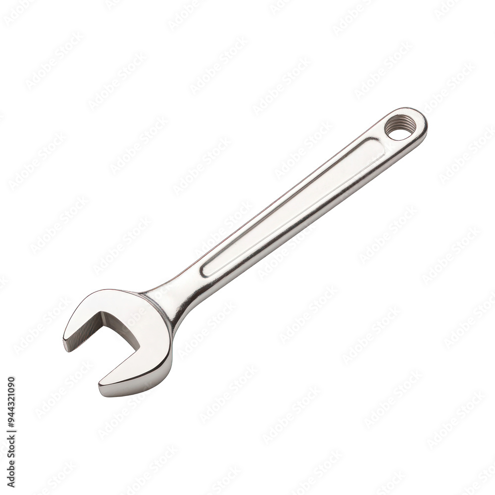 A shiny steel wrench ideal for mechanical tasks, showcasing precision and durability in automotive or home repair settings. transparent background A shiny steel wrench ideal for mechanical tasks, showcasing precision and durability in automotive or home repair settings. transparent background