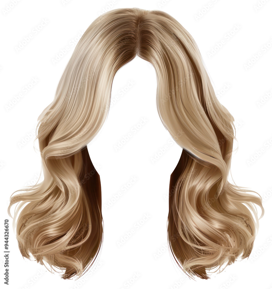 PNG Blonde wavy hair extension PNG Blonde wavy hair extension
