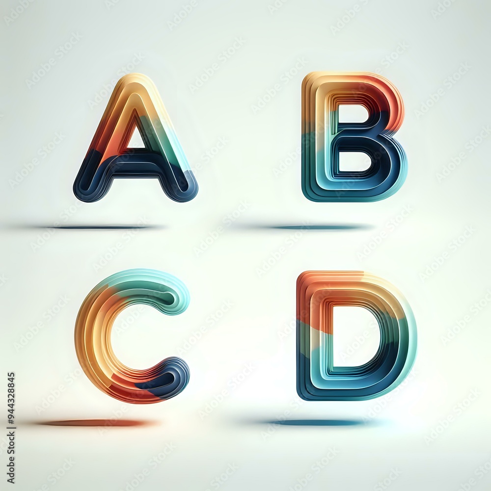 abstract colorful font abstract colorful font