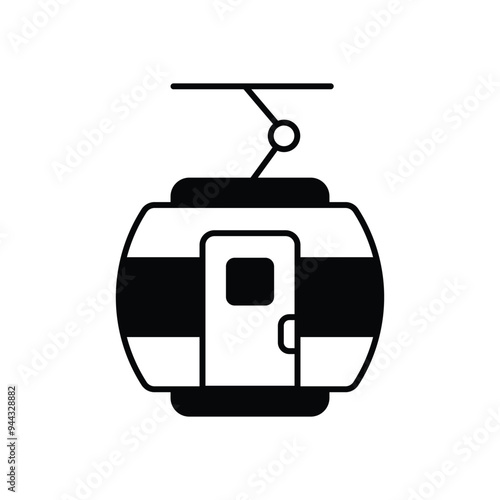 Cable Car vector icon