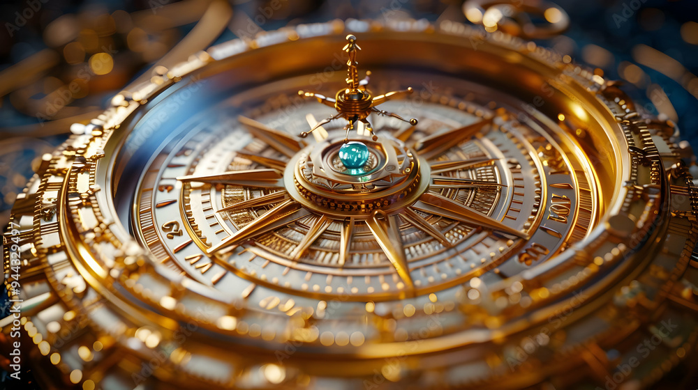 custom made wallpaper toronto digitalGolden Compass Illustration