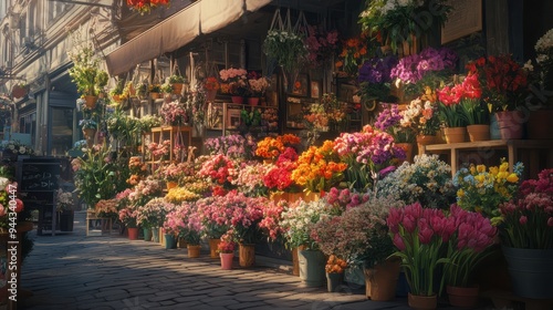 flower shop in the city