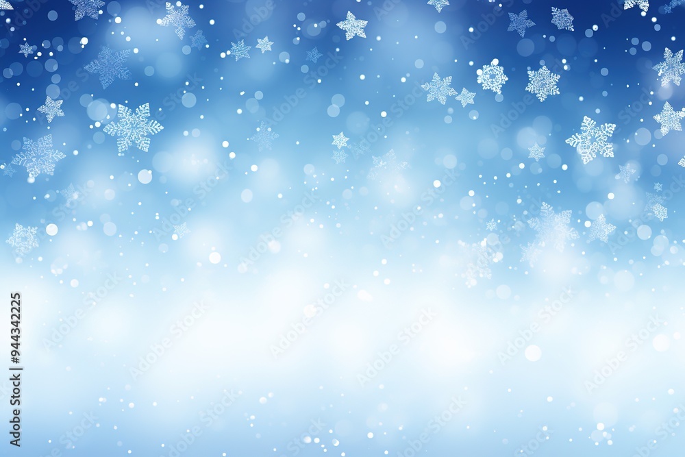 Winter background with snowflakes on a blue and white background Winter background with snowflakes on a blue and white background
