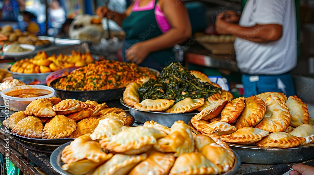 Golden Brown Empanadas with Spinach and Cheese Filling Golden Brown Empanadas with Spinach and Cheese Filling
