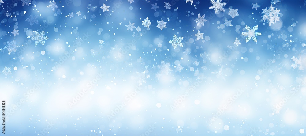 Winter background with snowflakes on a blue and white background Winter background with snowflakes on a blue and white background