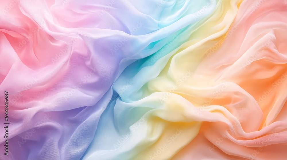 Serene Pastel Rainbow Backdrop with Copy Space Serene Pastel Rainbow Backdrop with Copy Space