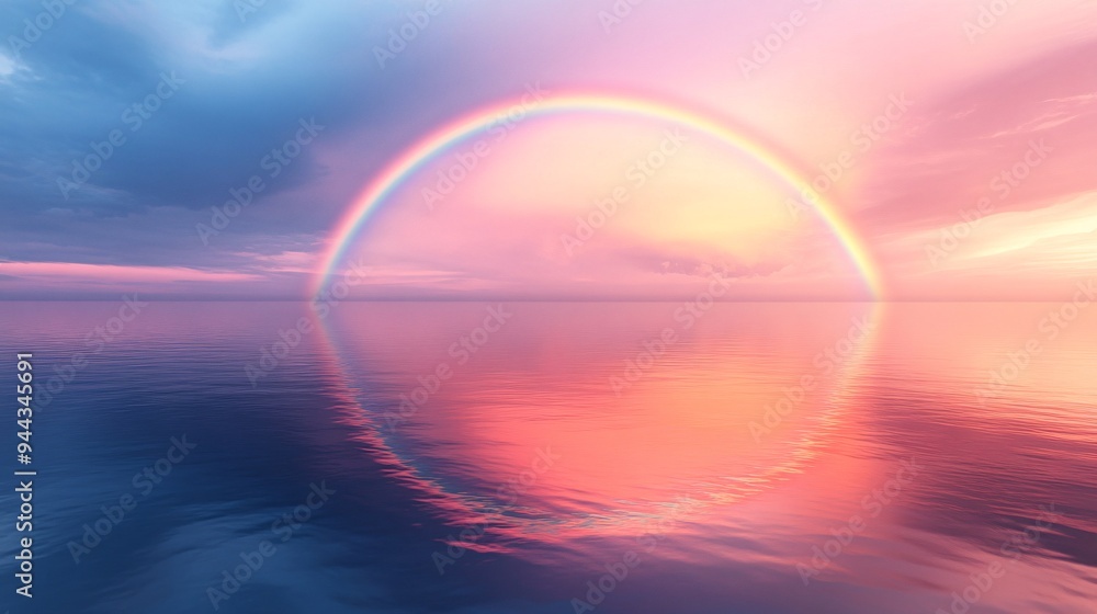Serene Pastel Rainbow Dream - Tranquil Background with Copy Space Serene Pastel Rainbow Dream - Tranquil Background with Copy Space