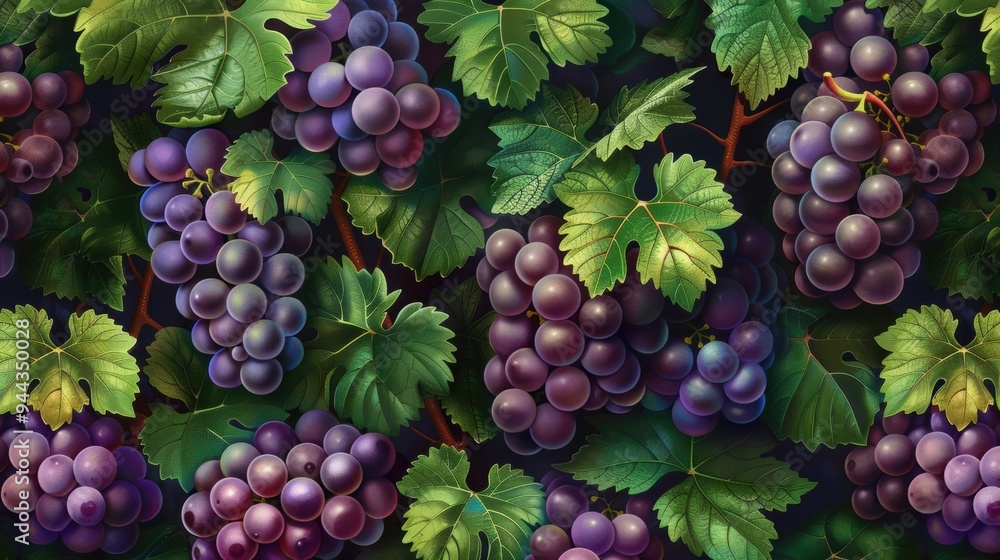 Seamless background of grape Seamless background of grape