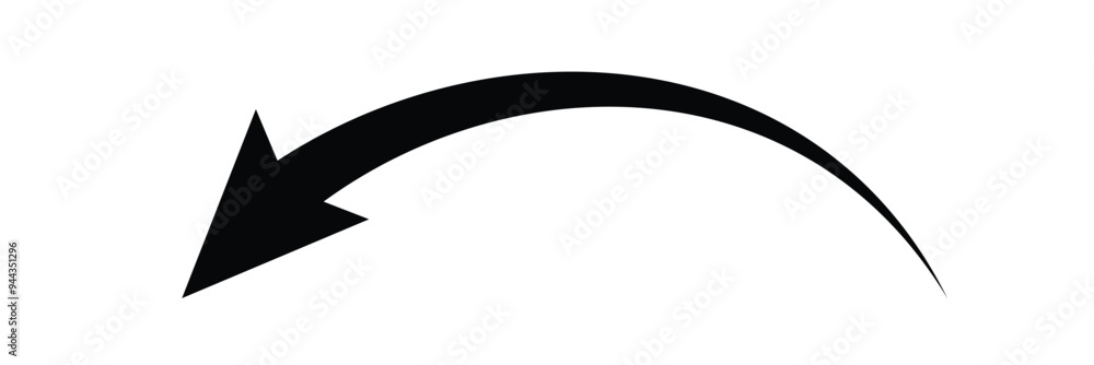 black long curved arrow icon. Arrow pointing . long cuved Arrow vector . arrow icon eps 10. black long curved arrow icon. Arrow pointing . long cuved Arrow vector . arrow icon eps 10.