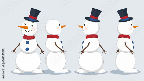 Niedliche Schneemänner