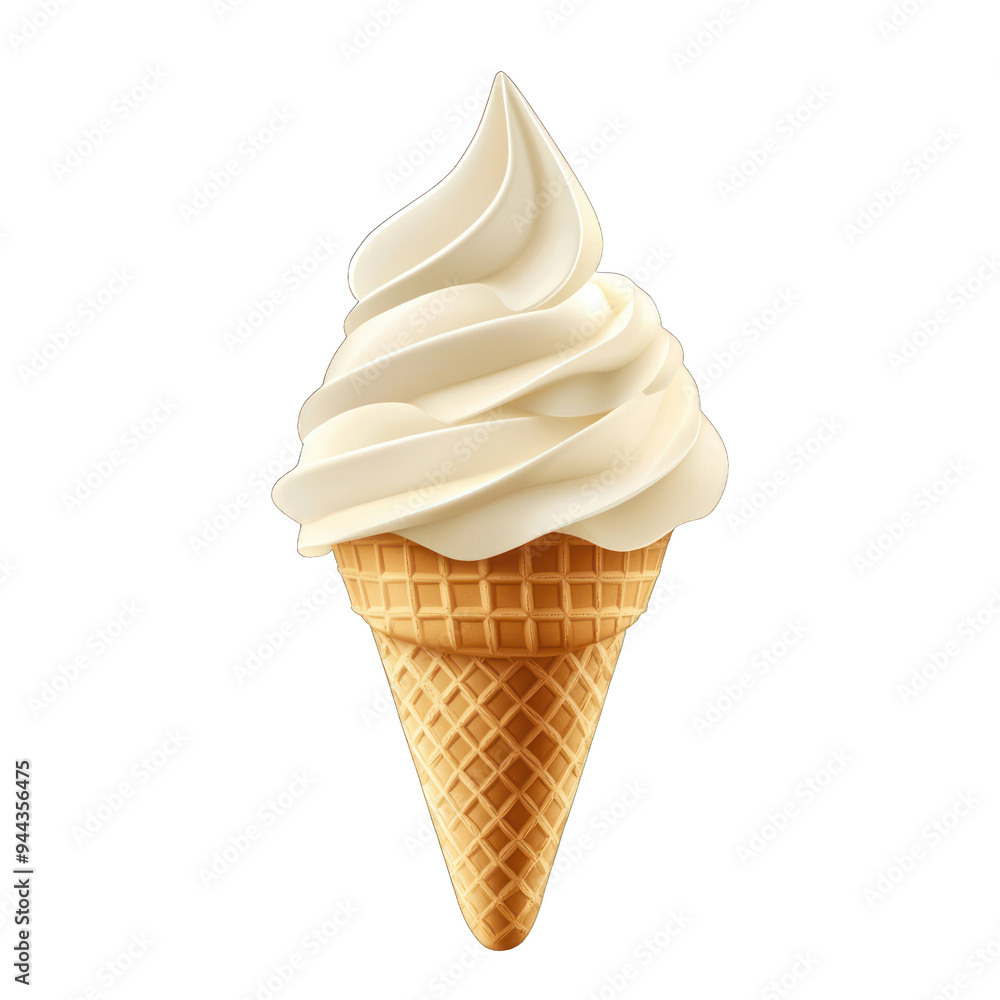 Delicious ice cream in a crispy cone, perfect for a refreshing treat on a hot day. A classic dessert everyone loves! transparent background Delicious ice cream in a crispy cone, perfect for a refreshing treat on a hot day. A classic dessert everyone loves! transparent background