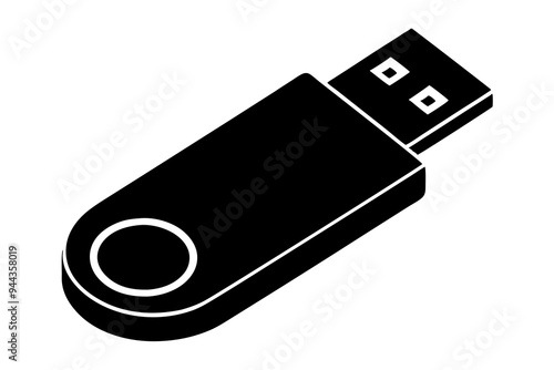 usb flash drive isolated