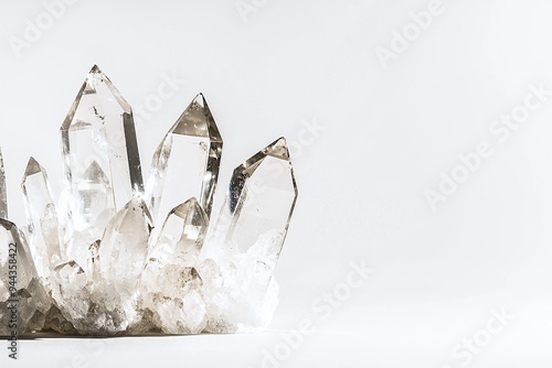 white quartz on white background photo