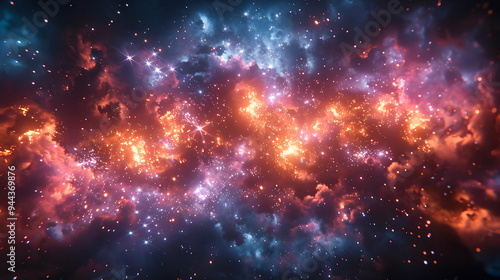 Abstract Background with Stars and Nebulae