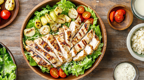 Grilled Chicken Caesar Salad with a YogurtBased Dressing  A lighter take on a classic photo