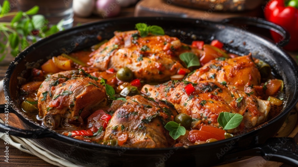 The national cuisine of Cuba. Rabbit in Creole. The national cuisine of Cuba. Rabbit in Creole.