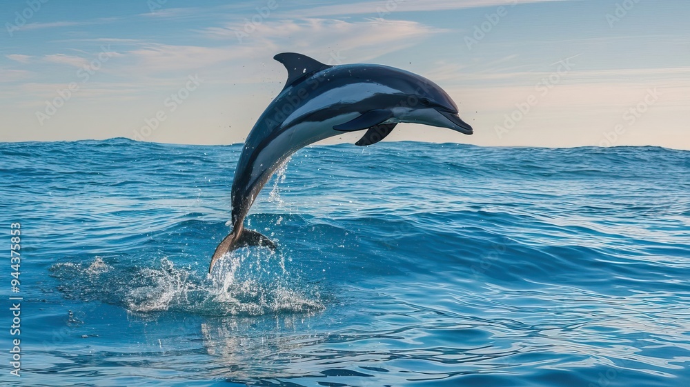 Fototapeta premium Blauer Delfin Im Ozean
