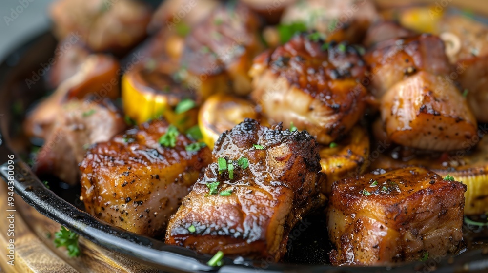 The national cuisine of Cuba. Pork in Guajira. The national cuisine of Cuba. Pork in Guajira.