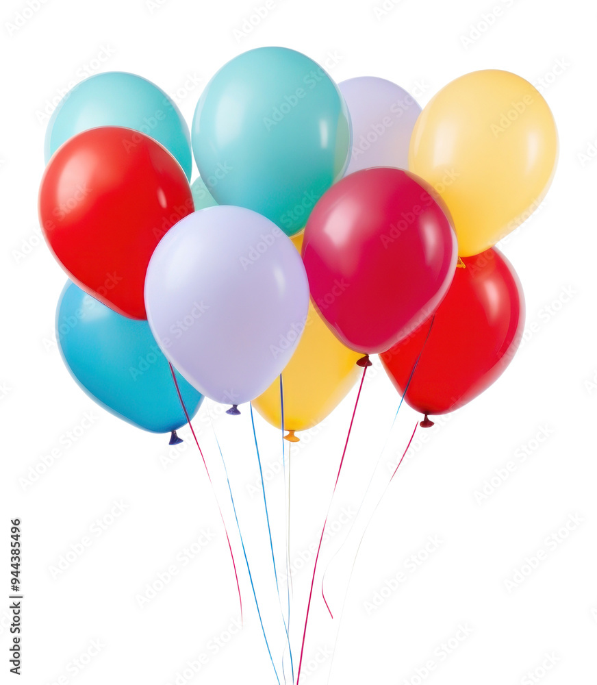 PNG Colorful balloons on white background PNG Colorful balloons on white background