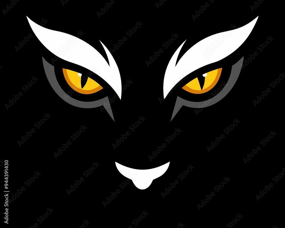 black cat face. black cat face.