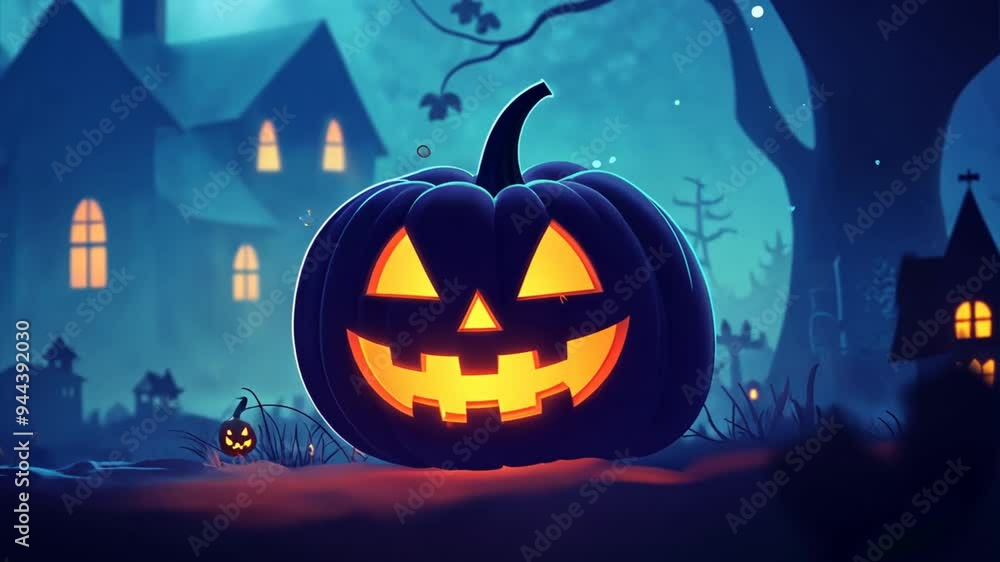 Glowing Jack-o'-Lantern in Spooky Misty Forest, Halloween Pumpkin Decoration, Haunted House Background, Eerie Atmosphere, Dark Shadows, October Night Scene, Halloween Festivities
Glowing Jack-o'-Lantern in Spooky Misty Forest, Halloween Pumpkin Decoration, Haunted House Background, Eerie Atmosphere, Dark Shadows, October Night Scene, Halloween Festivities