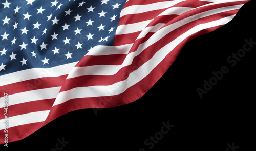 Obraz na plátne American flag on black