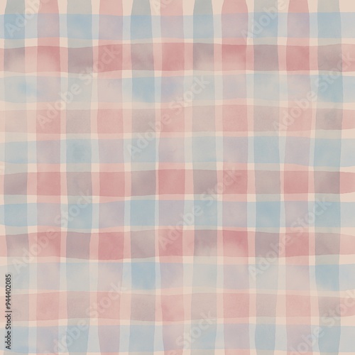 Wallpaper Mural Pink Blue Beige Plaid Hand Drawn Background Torontodigital.ca