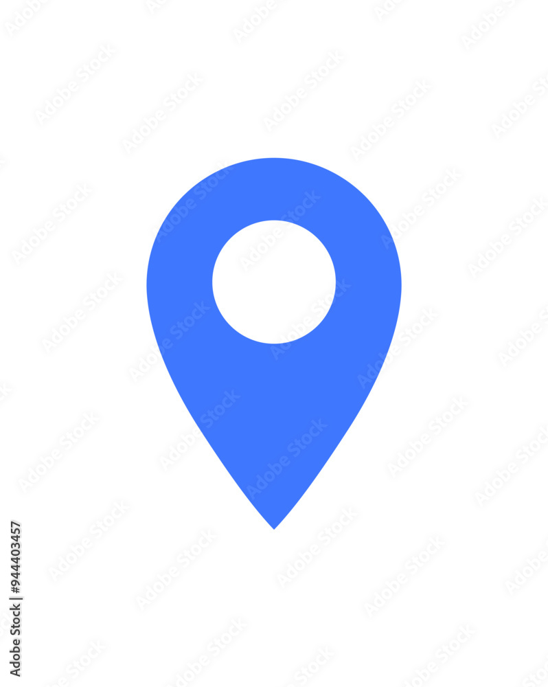 Blue map pin icon on white background, ideal for location, navigation, GPS concepts, travel apps, or mapping illustrations. Useful for educational, technical, or geographic topics. Blue map pin icon on white background, ideal for location, navigation, GPS concepts, travel apps, or mapping illustrations. Useful for educational, technical, or geographic topics.