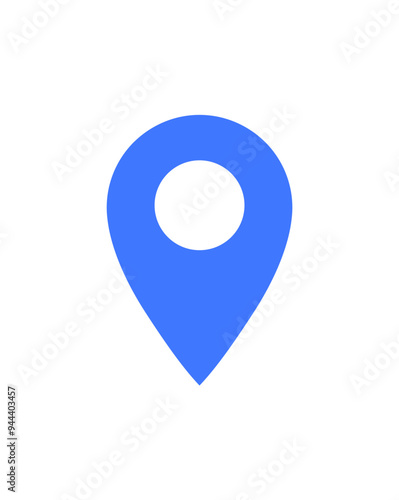 Free Download Blue map pin icon on white background, ideal for location, navigation, GPS concepts, travel apps, or mapping illustrations. Useful for educational, technical, or geographic topics. - GFXLoad