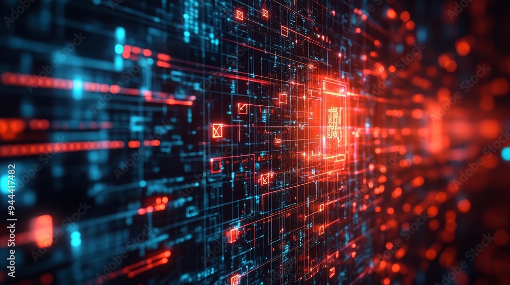 An abstract representation of a network shielded by a firewall, with multifactor authentication and innovative measures guarding the system An abstract representation of a network shielded by a firewall, with multifactor authentication and innovative measures guarding the system